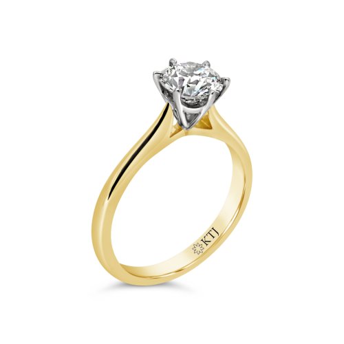 Cathedral Solitaire Diamond Ring