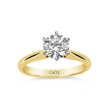 Cathedral Solitaire Diamond Ring