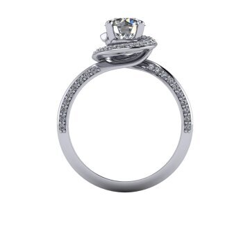 Twisted Pave Set Diamond ring