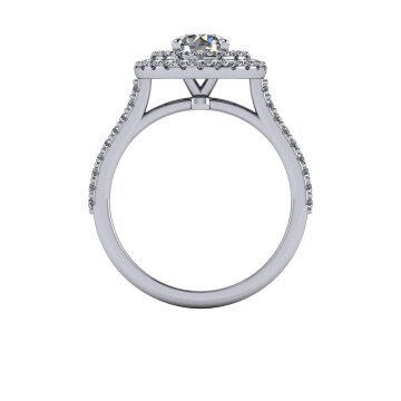 Double Halo Diamond Ring