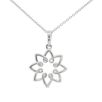 KTJ Signature Flower Diamond Pendant