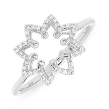 KTJ Signature Flower Full Diamond Ring