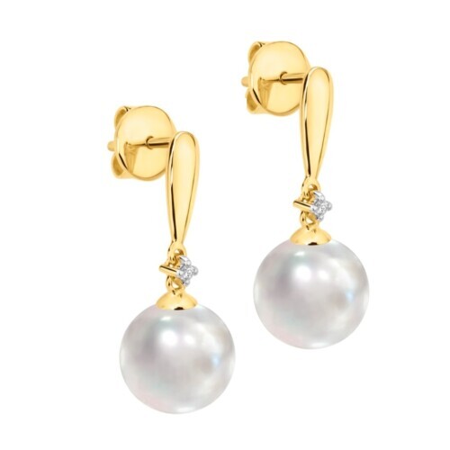 South Sea Pearl & Diamond Earrings