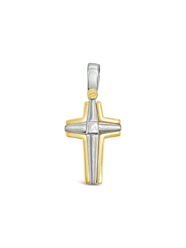 Cross pendant - 18ct Two Tone 