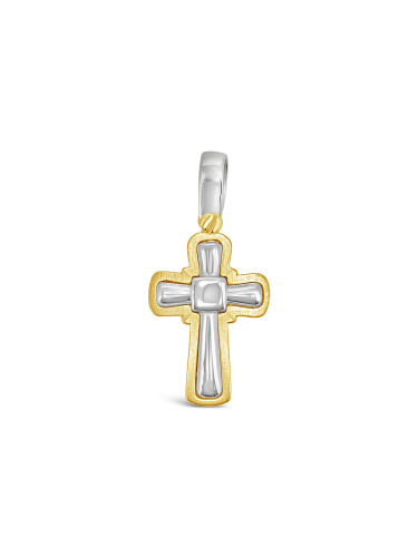Cross pendant - 18ct Two Tone 