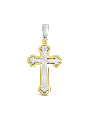 Cross pendant- 18ct Two tone 