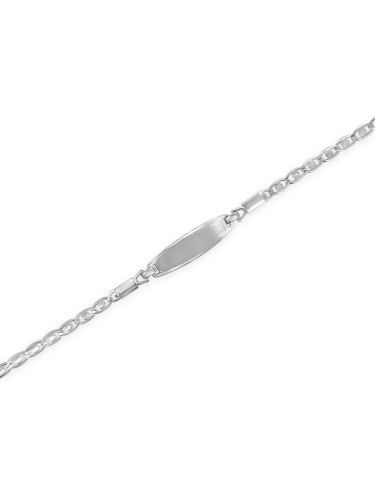 18ct White gold ID Bracelet