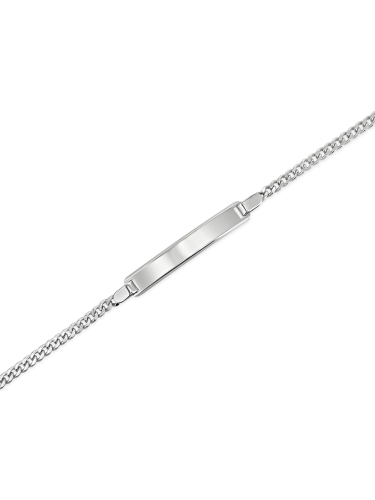 18ct white gold ID Bracelet
