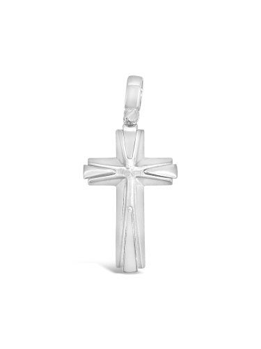 Cross pendant - 14k White Gold 