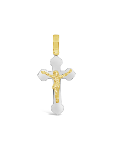 Cross pendant - 14k Two Tone 