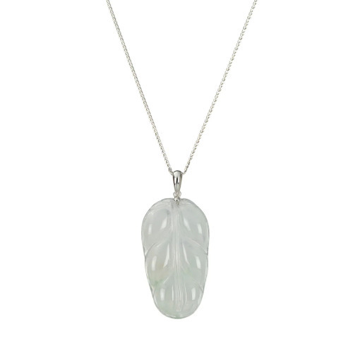 Large leaf Jade Pendant