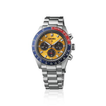 Seiko Prospex Speedtimer "Pogue" Solar Chronograph Yellow Dial Watch SSC947P